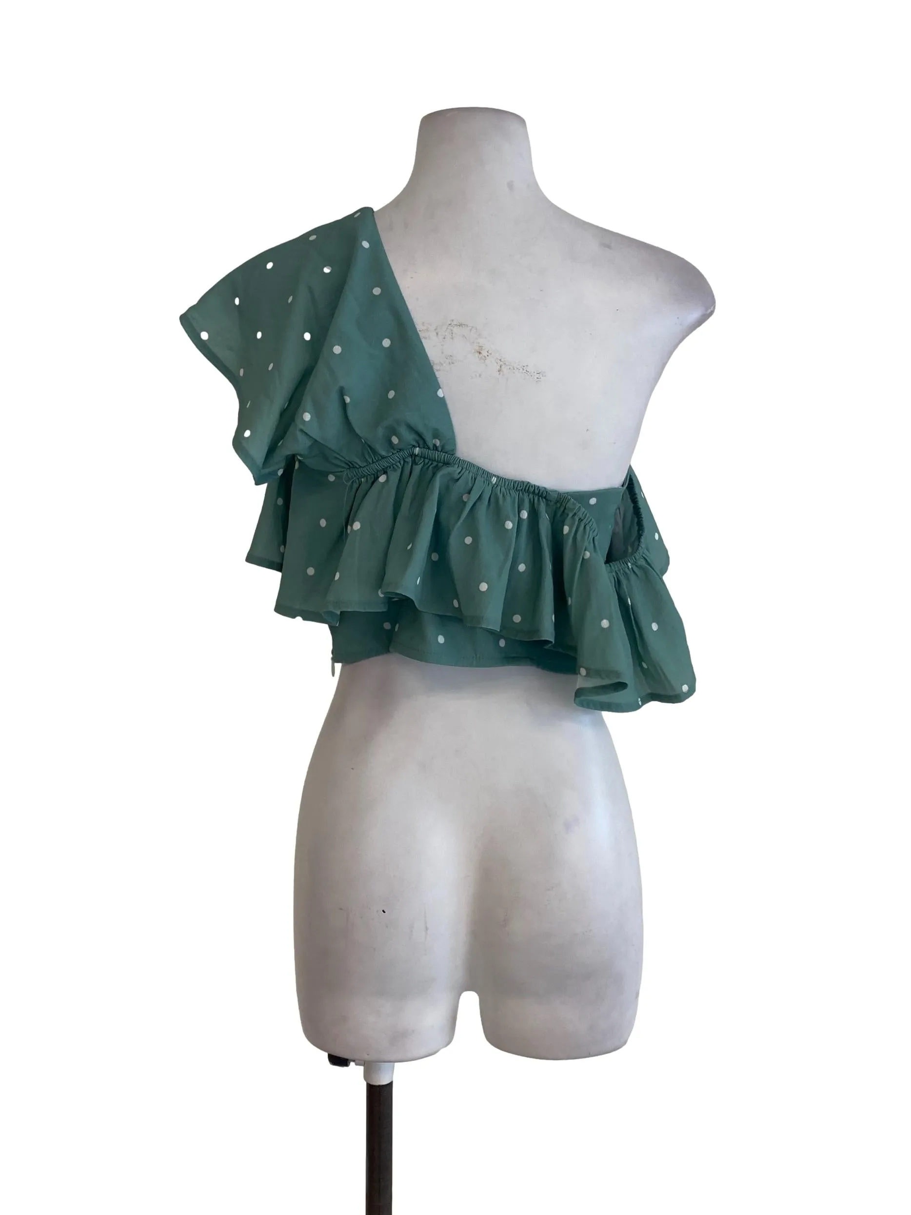 Green Polka Dot Top