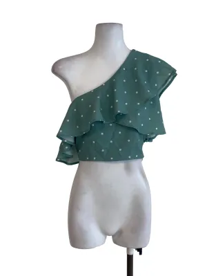 Green Polka Dot Top