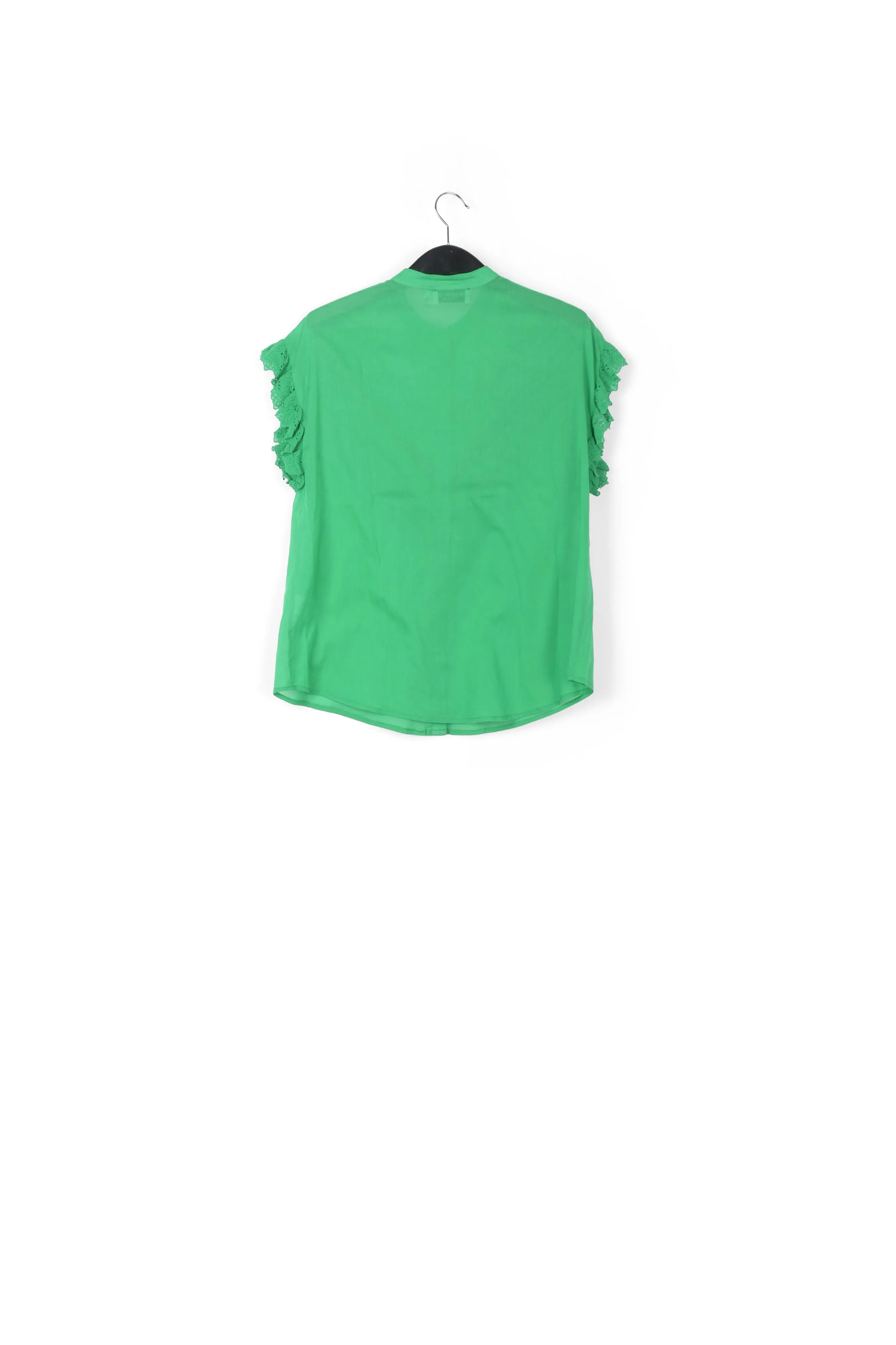 Green ruffled top