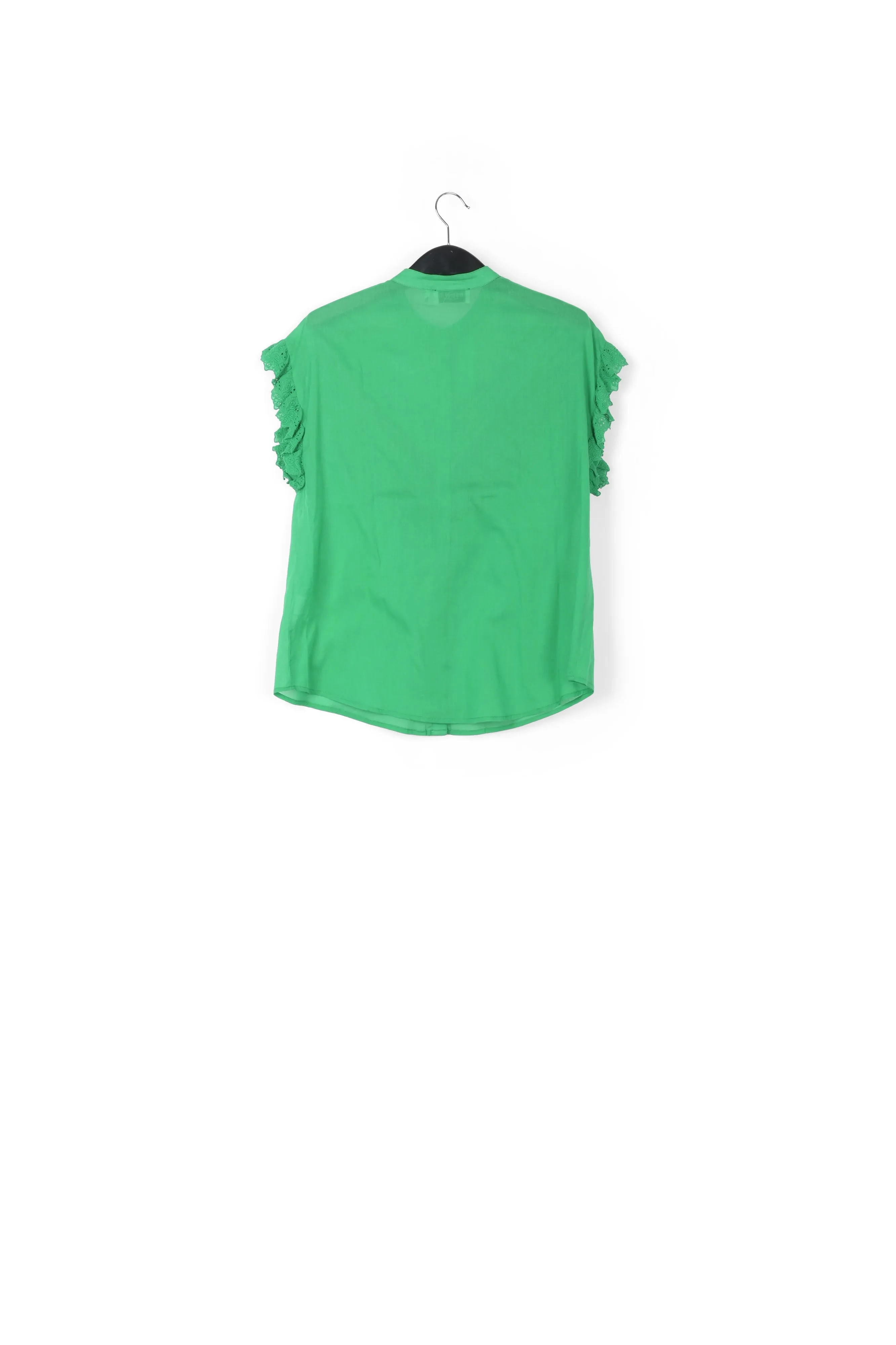 Green ruffled top