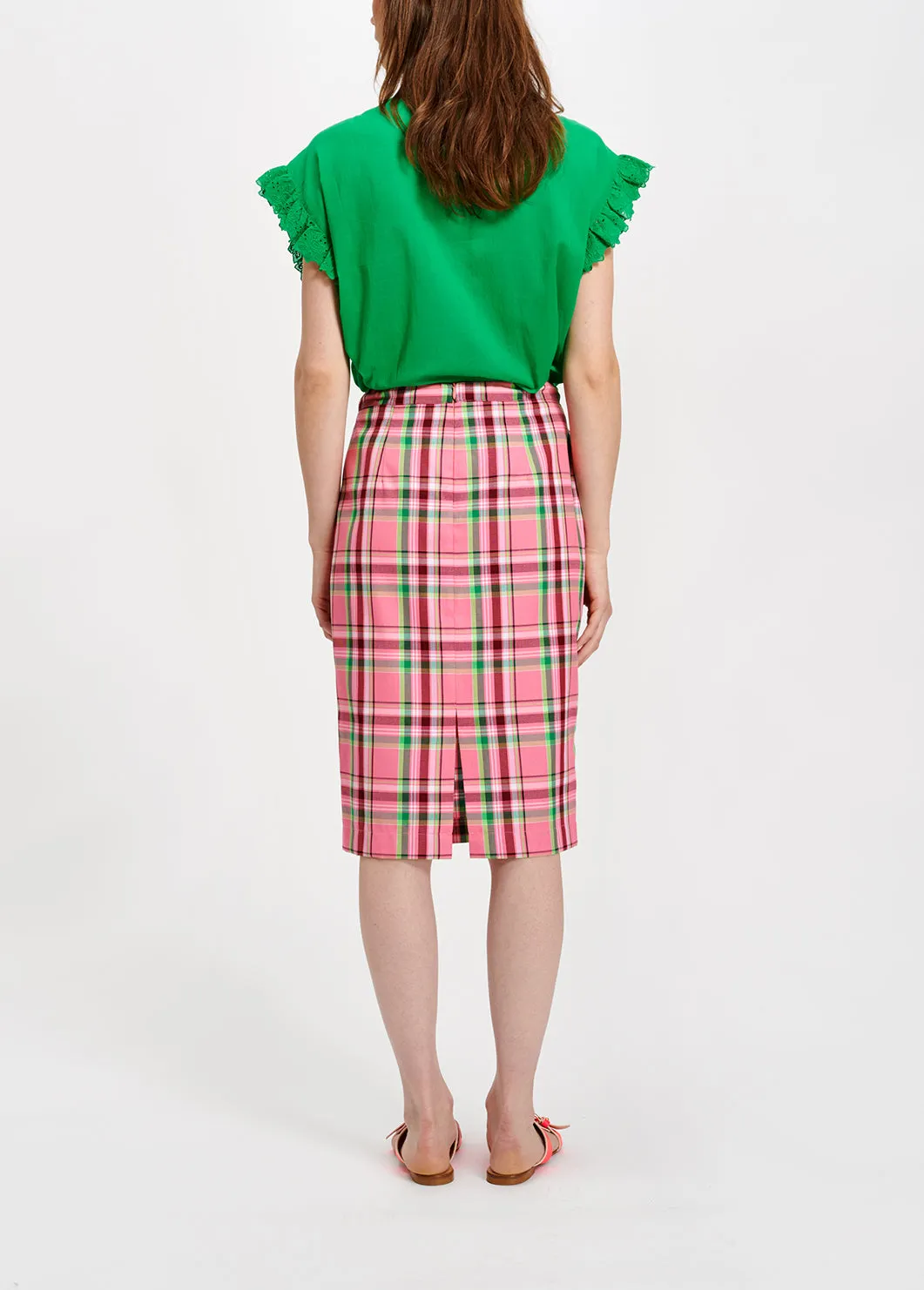 Green ruffled top