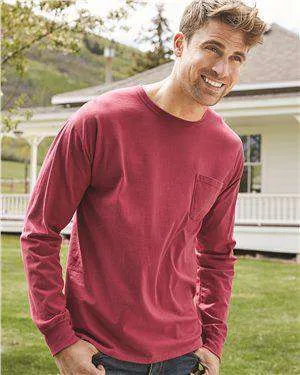 Hanes Men's Pocket Long Sleeve T-Shirt - GDH250
