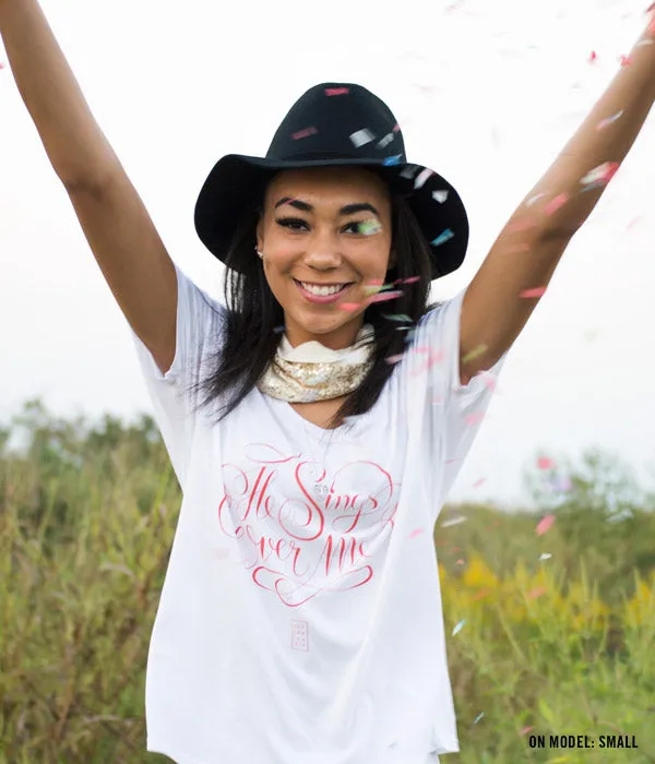 He Sings Over Me – White