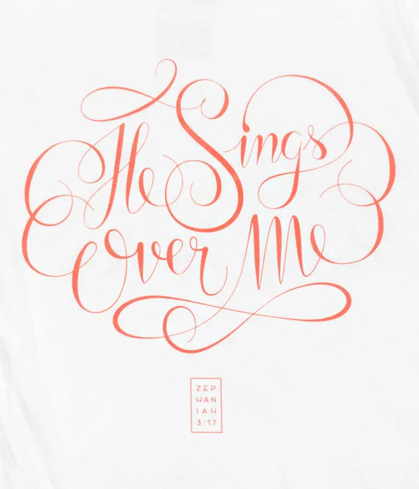 He Sings Over Me – White