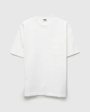 Heavyweight Pigment Dye Pocket T-Shirt in White