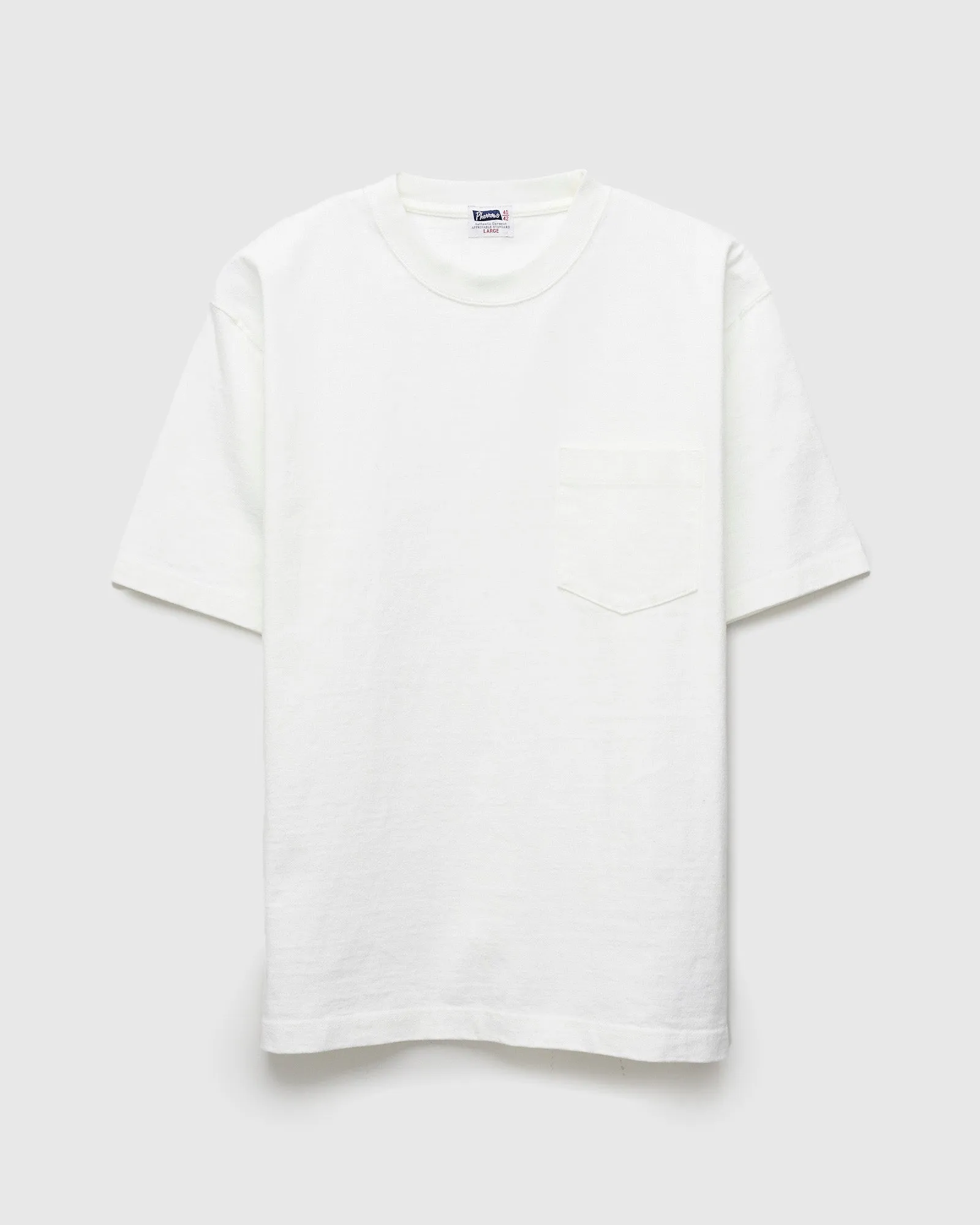 Heavyweight Pigment Dye Pocket T-Shirt in White