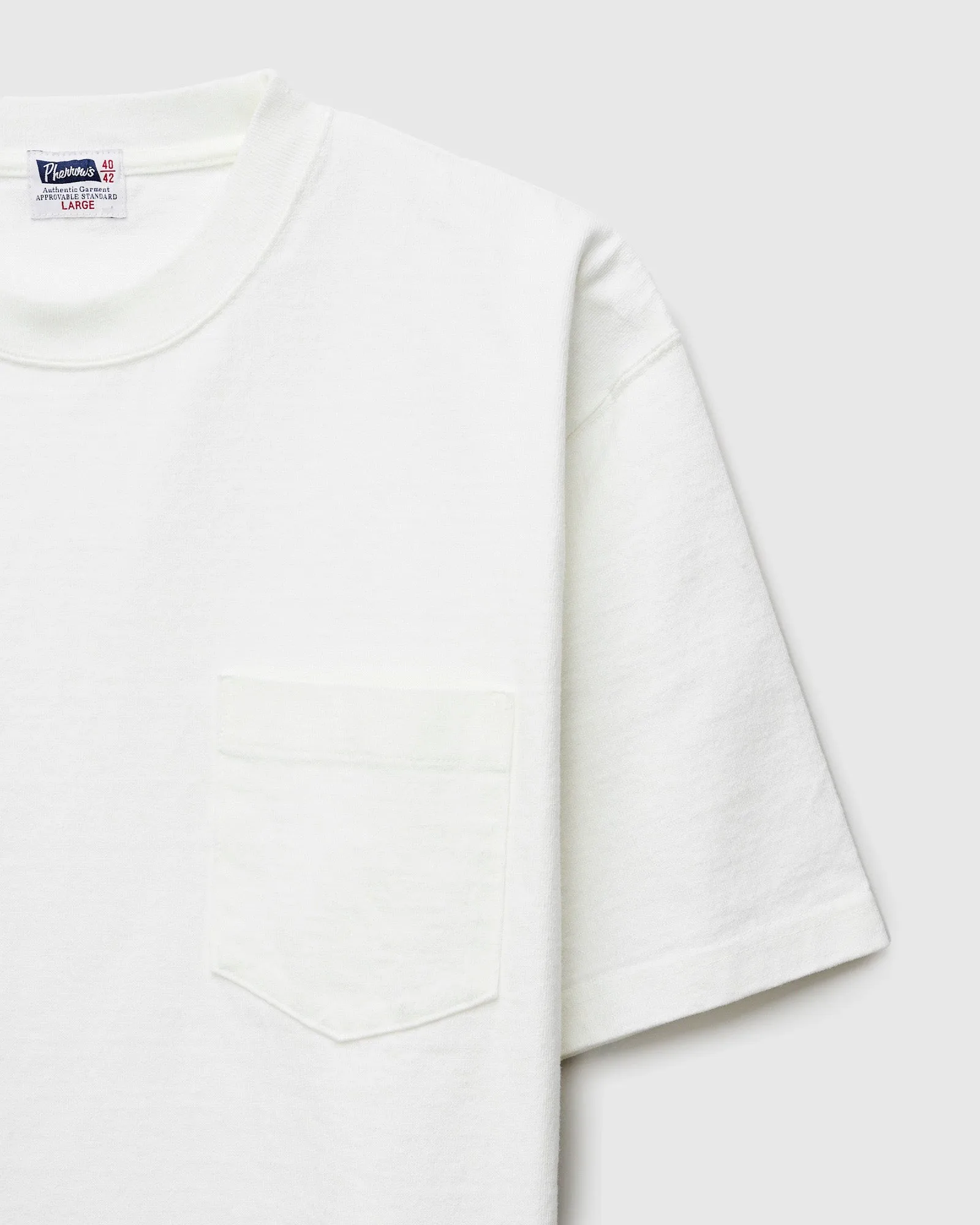 Heavyweight Pigment Dye Pocket T-Shirt in White