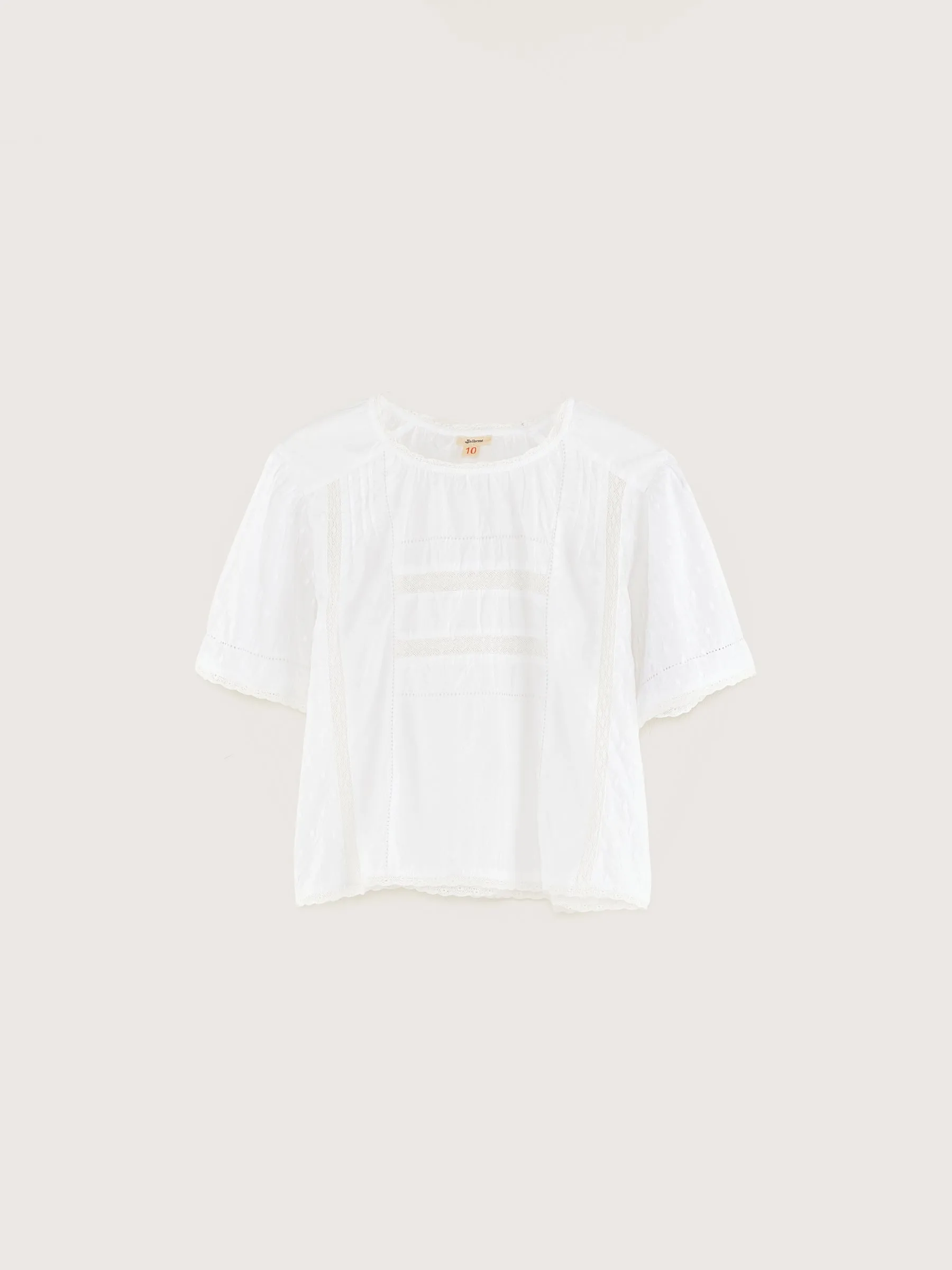 HEKOO51 P1687 BLOUSES - 10 WHITE