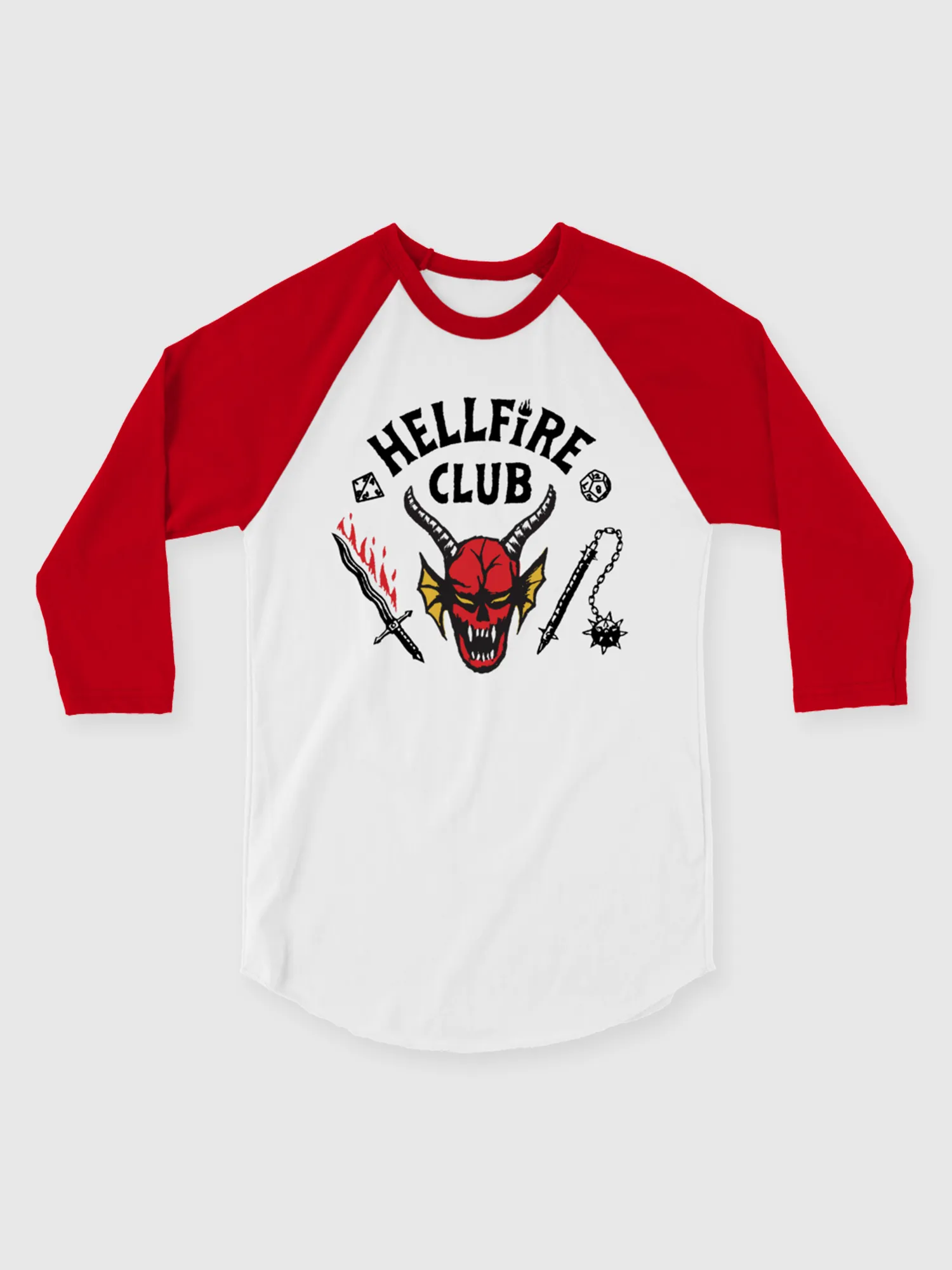 Hellfire Club Raglan Shirt  [White/Red]