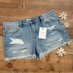 High-Rise Distressed Riley Boyfriend SHORTS -  Brand New w/Tags
