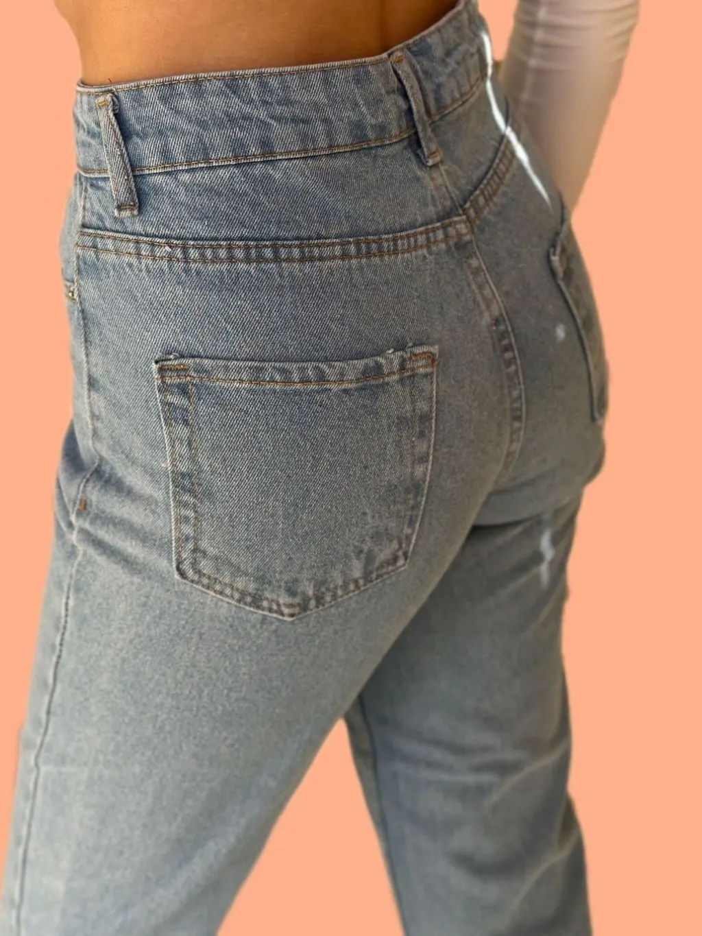High Waist Mom Blue Jeans