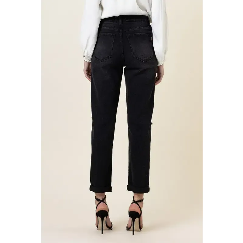 High Waisted Boyfriend Jeans