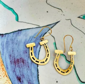 Horseshoe Brass Earrings