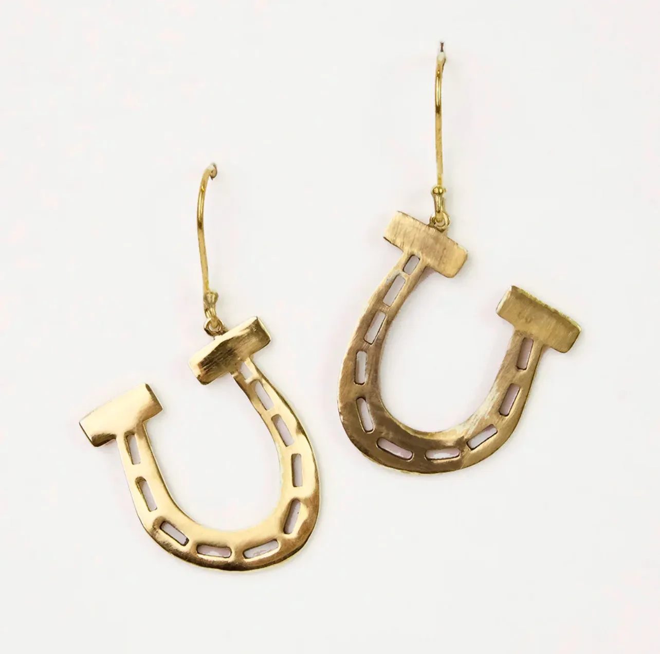 Horseshoe Brass Earrings