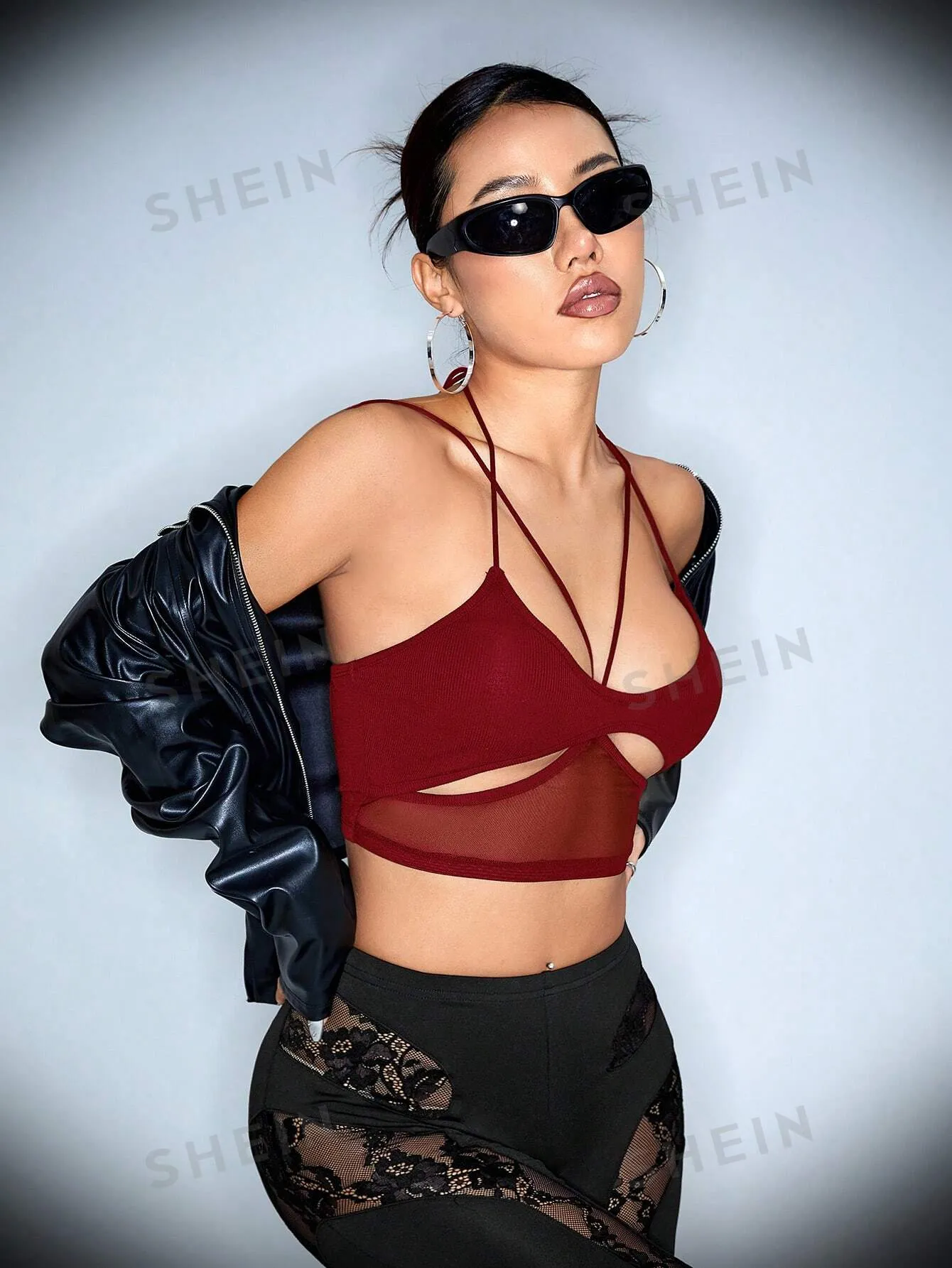 ICON Women Simple Mesh Contrast Tank Top
