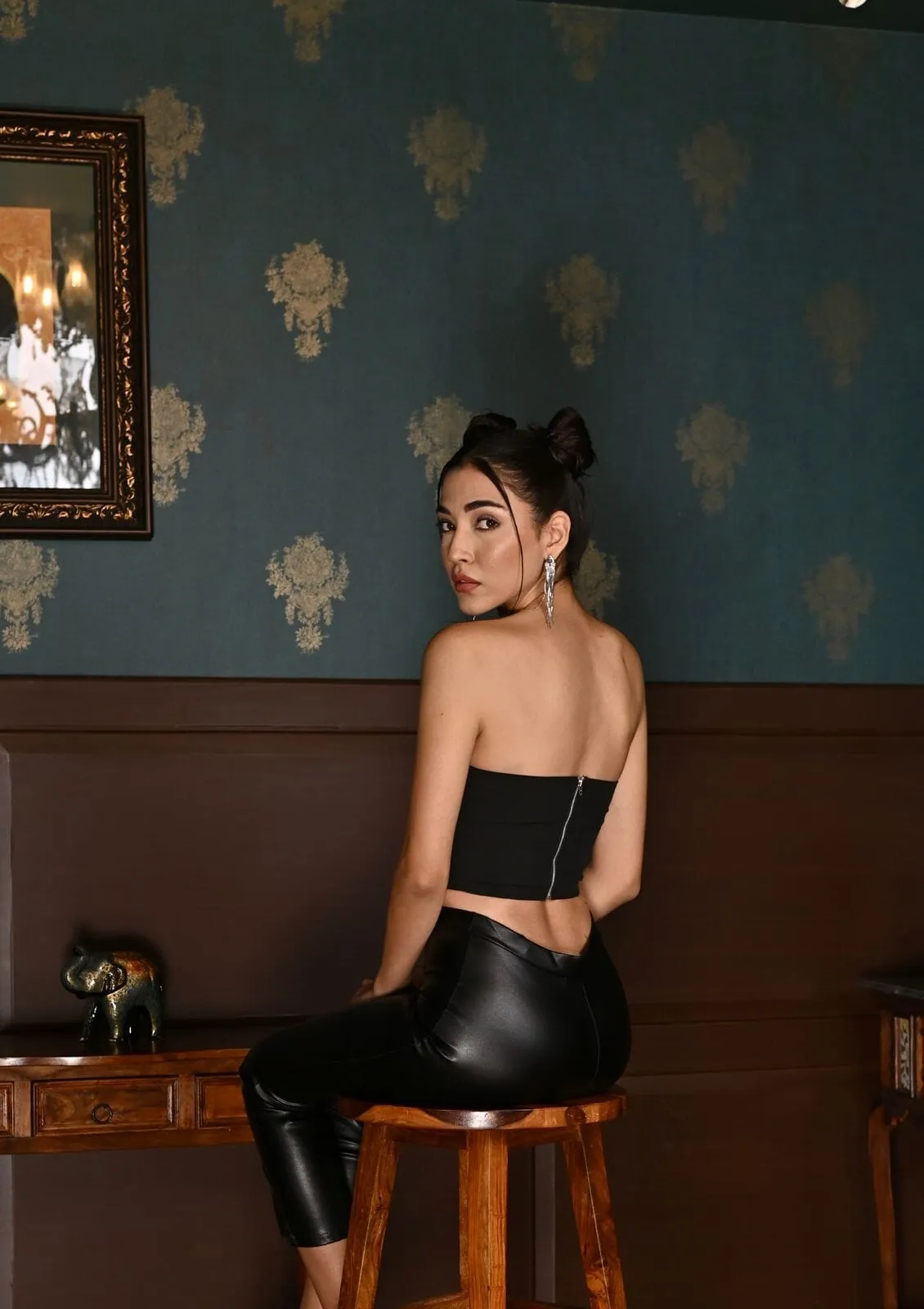 Inner goddess - crystal mesh corset top