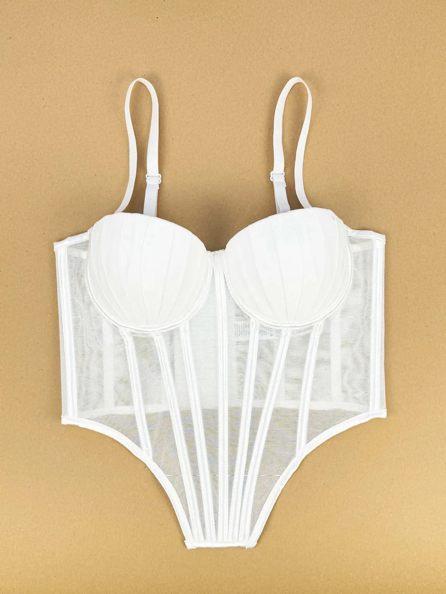 IRENE TINNIE Women's Mesh Transparent Corset - Sexy Fashion Tops 2025