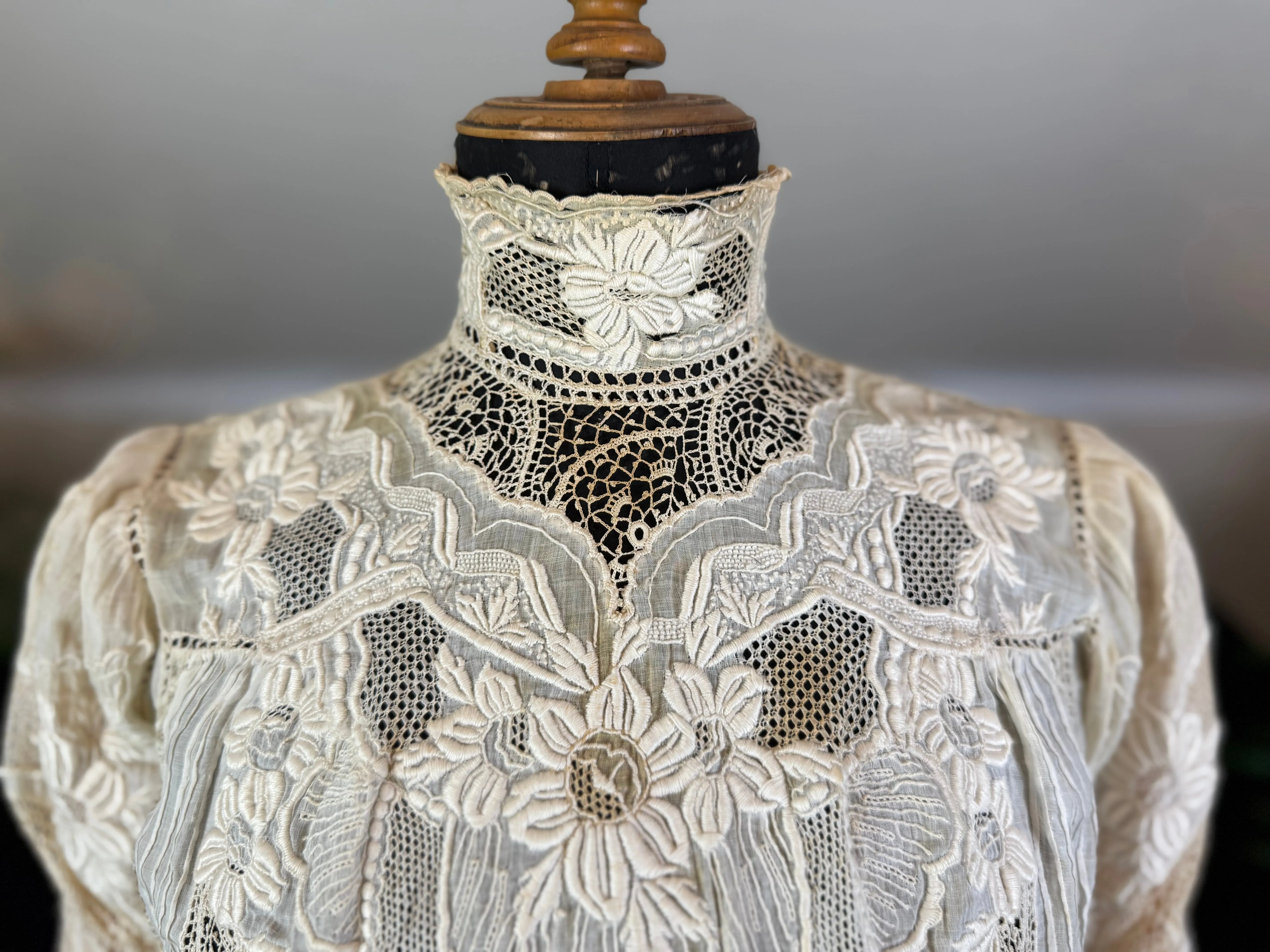 Irish Lace and Whitework Blouse, ca. 1909