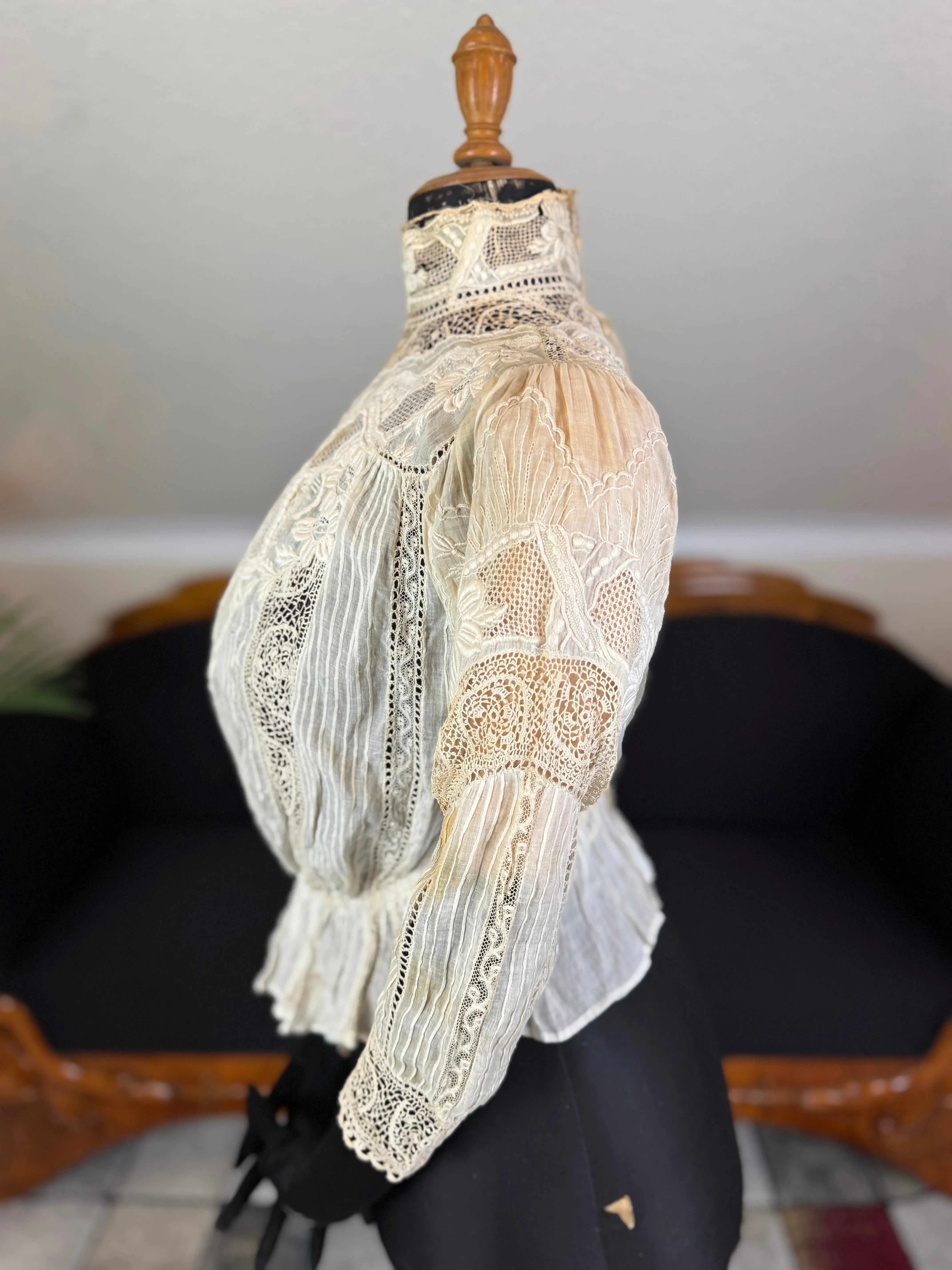 Irish Lace and Whitework Blouse, ca. 1909