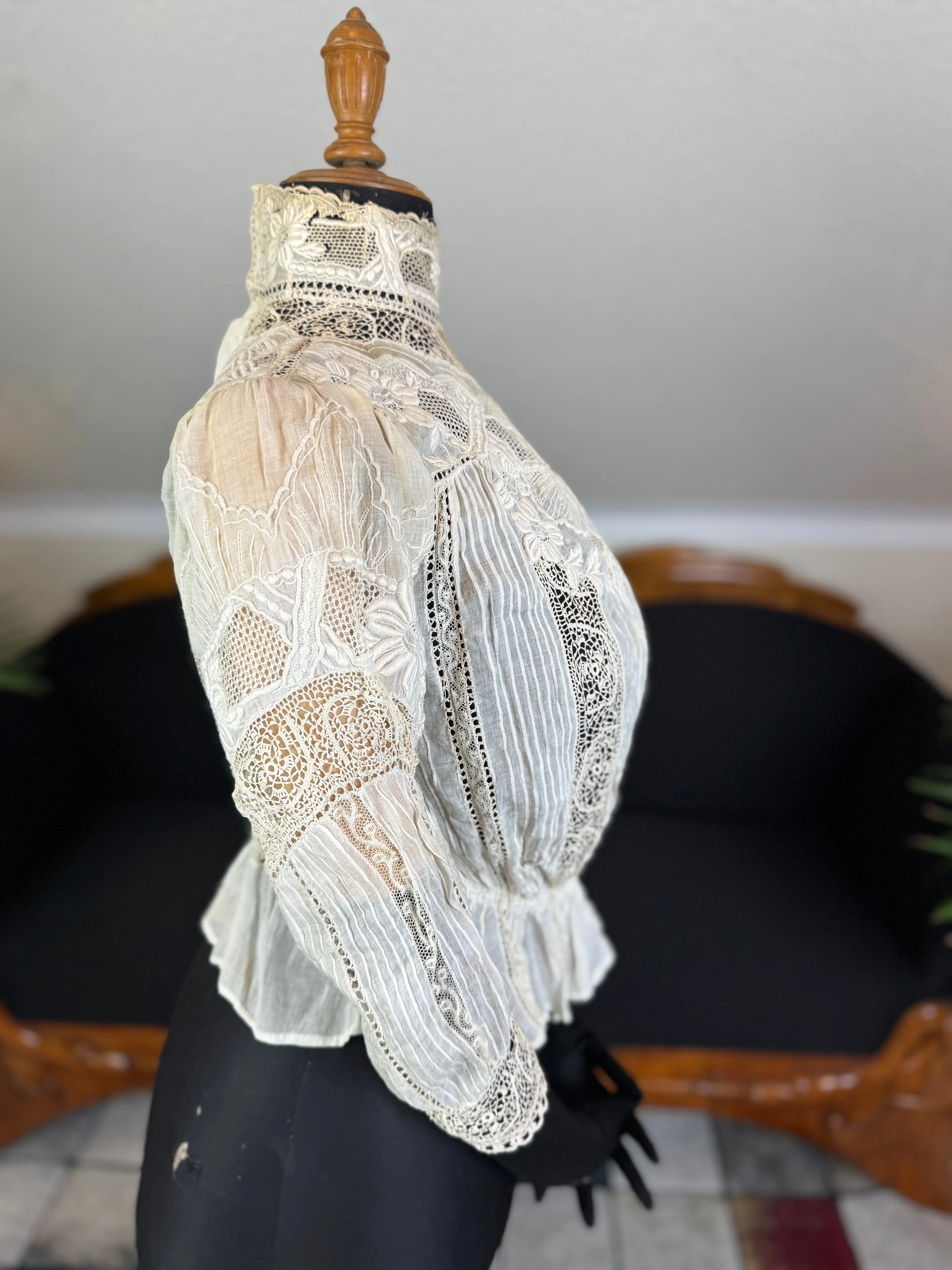 Irish Lace and Whitework Blouse, ca. 1909