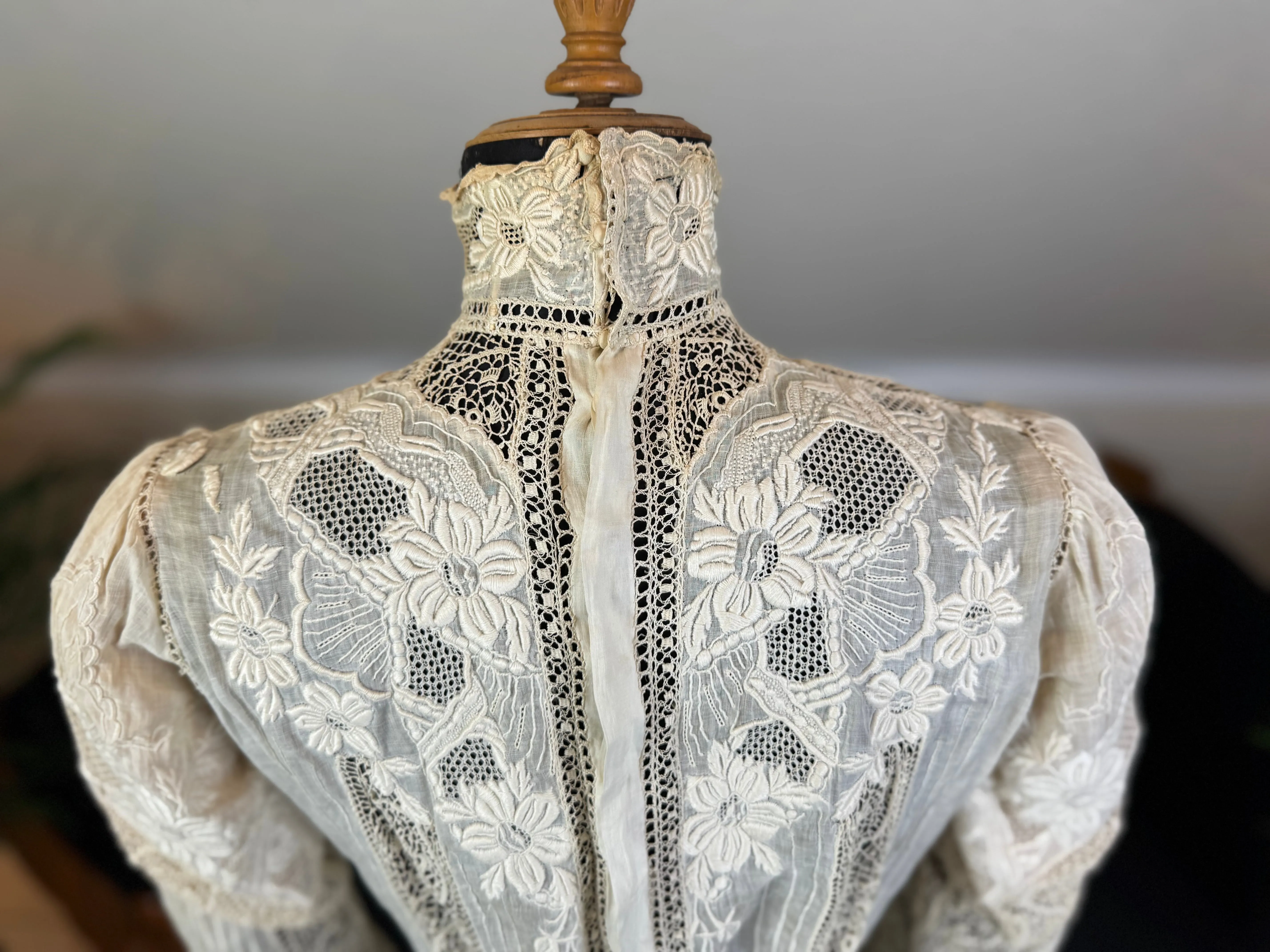 Irish Lace and Whitework Blouse, ca. 1909
