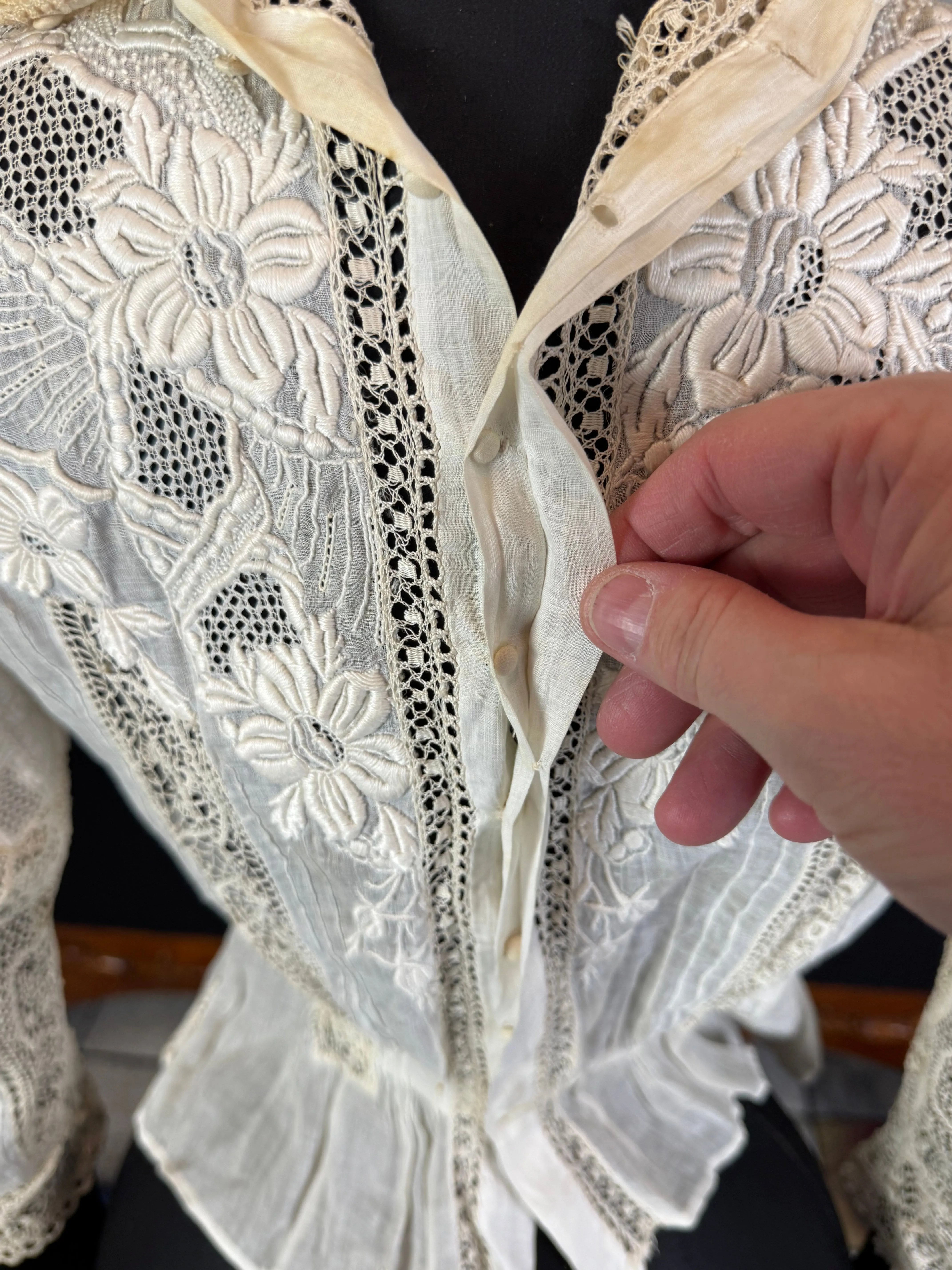 Irish Lace and Whitework Blouse, ca. 1909