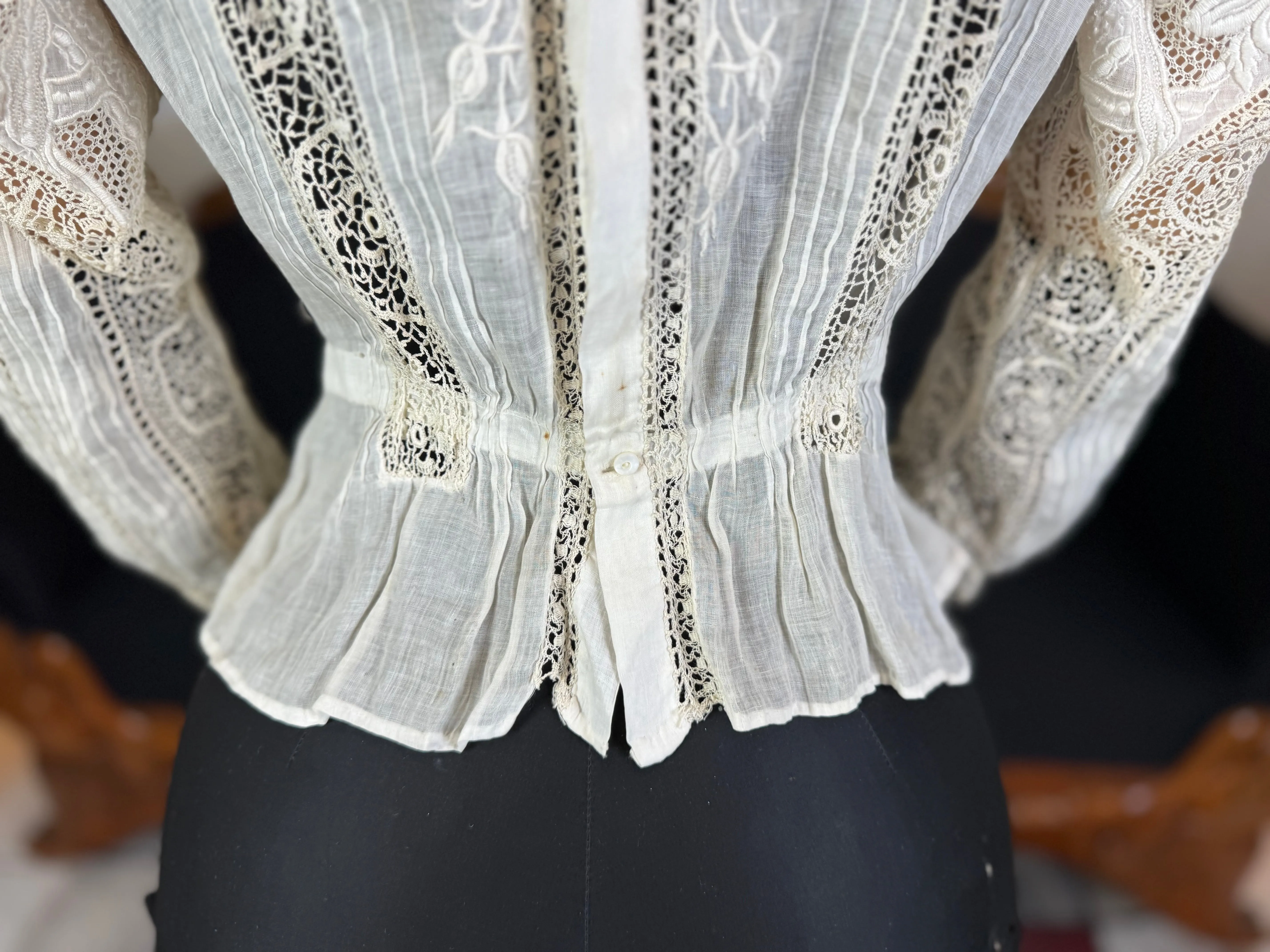 Irish Lace and Whitework Blouse, ca. 1909