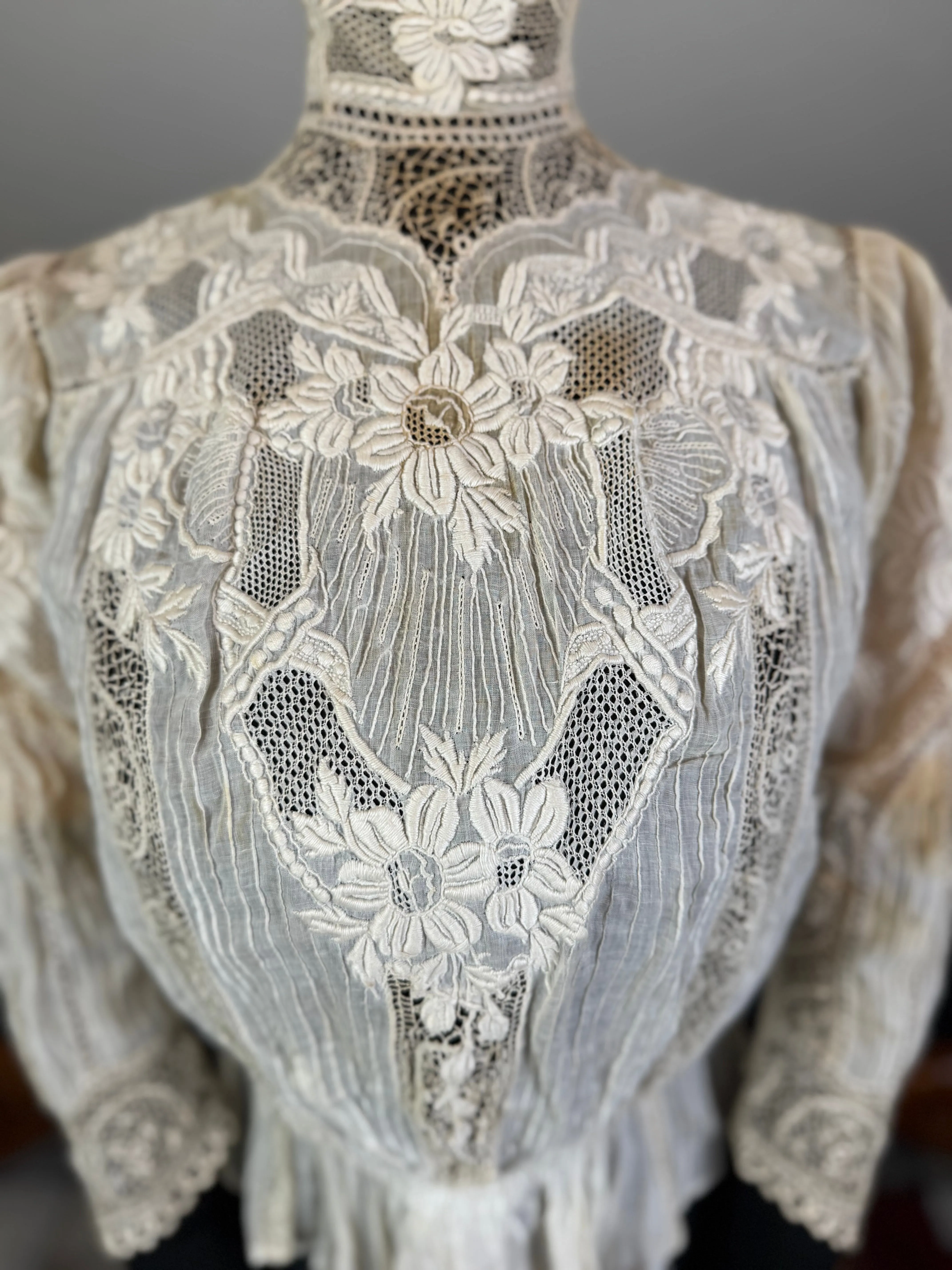 Irish Lace and Whitework Blouse, ca. 1909