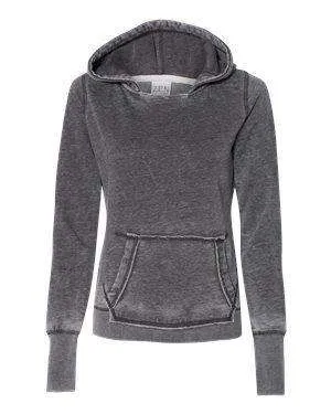 J America Women's Zen Fleece Pocket Hoodie Sweatshirt - 8912