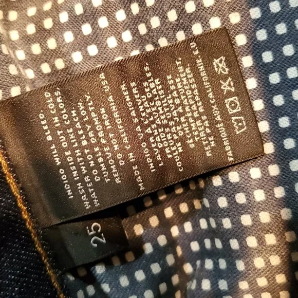 J BRAND Aidan Boyfriend Fit Mid Rise Blue Jeans Ringer Size 25 Waist 30 Inches