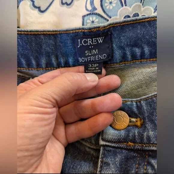 J. Crew Women’s Slim Boyfriend Fit Jeans Size 33 Petite