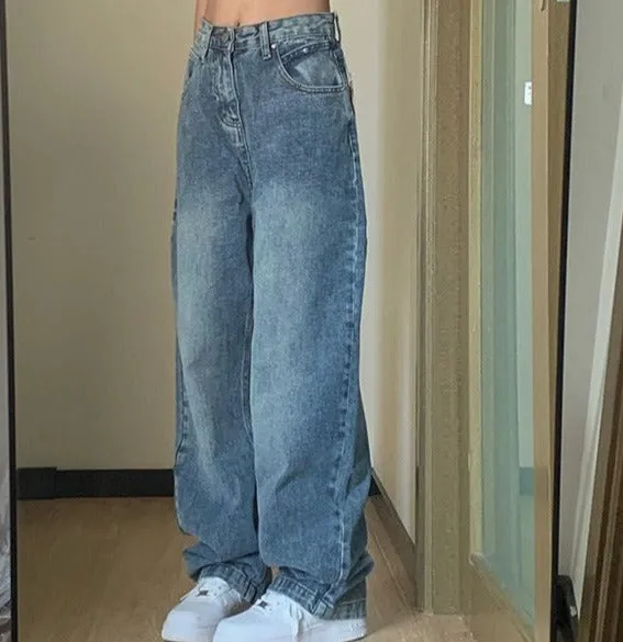 JazzHer Pocket Design Blue Wash Boyfriend Jeans