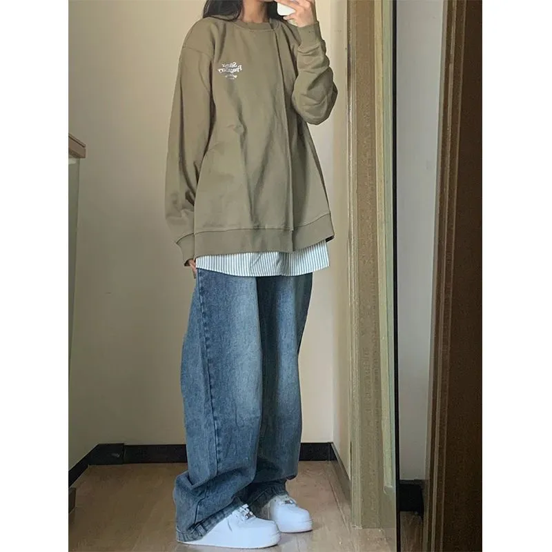 JazzHer Pocket Design Blue Wash Boyfriend Jeans