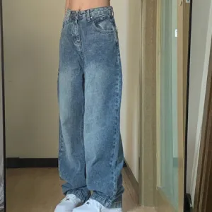 JazzHer Pocket Design Blue Wash Boyfriend Jeans