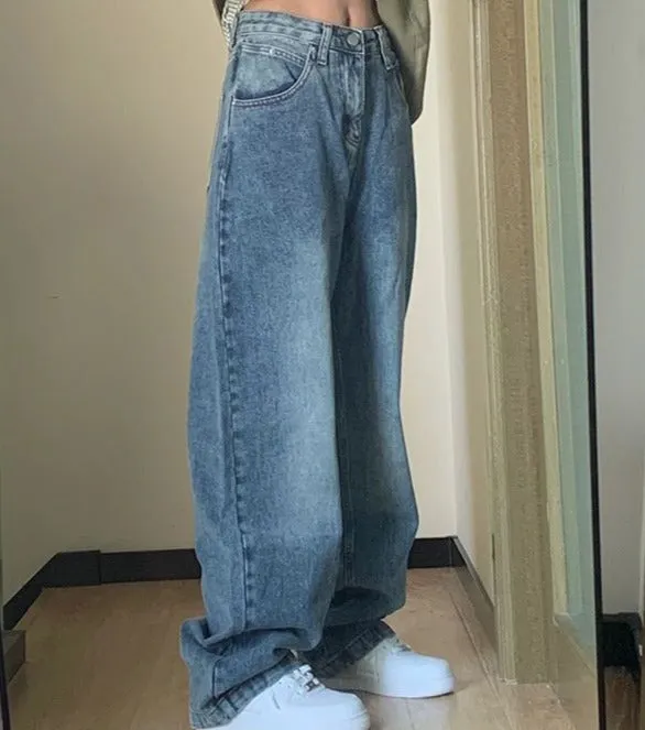 JazzHer Pocket Design Blue Wash Boyfriend Jeans