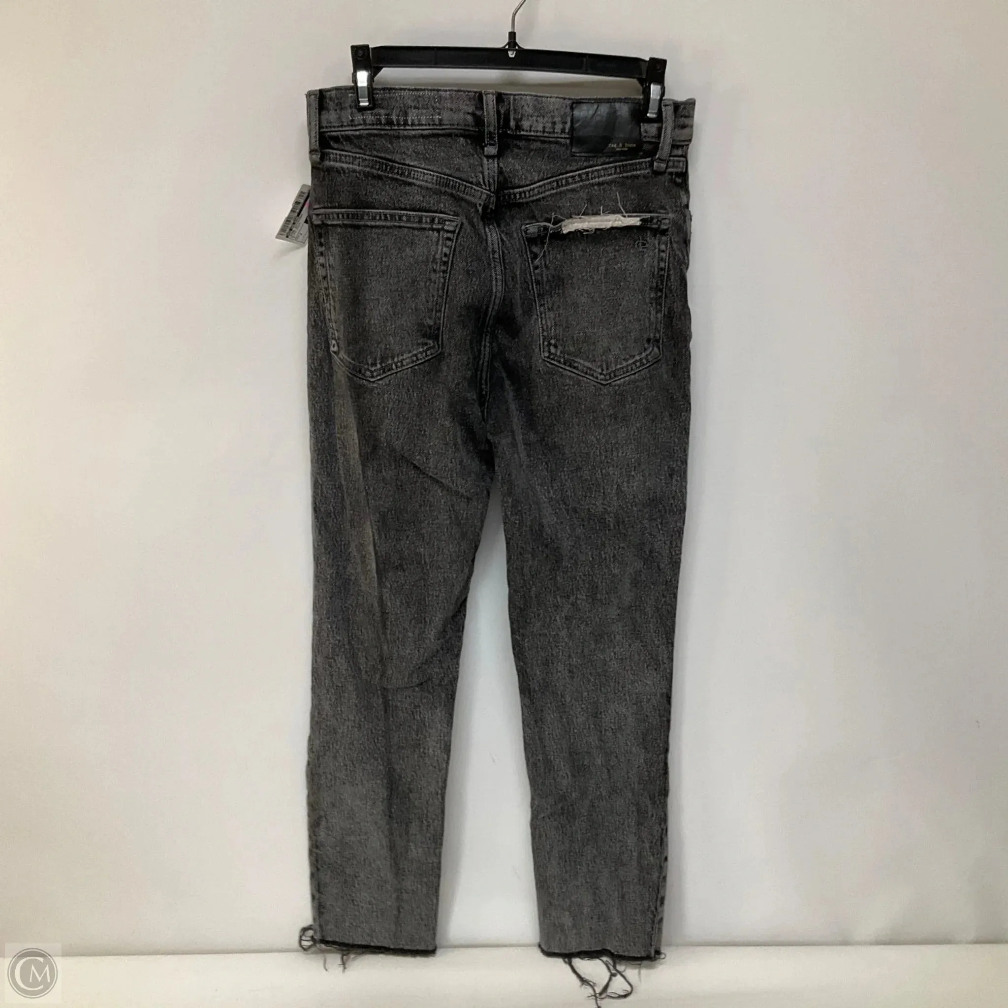 Jeans Boyfriend By Rag And Bone In Black Denim, Size: 2