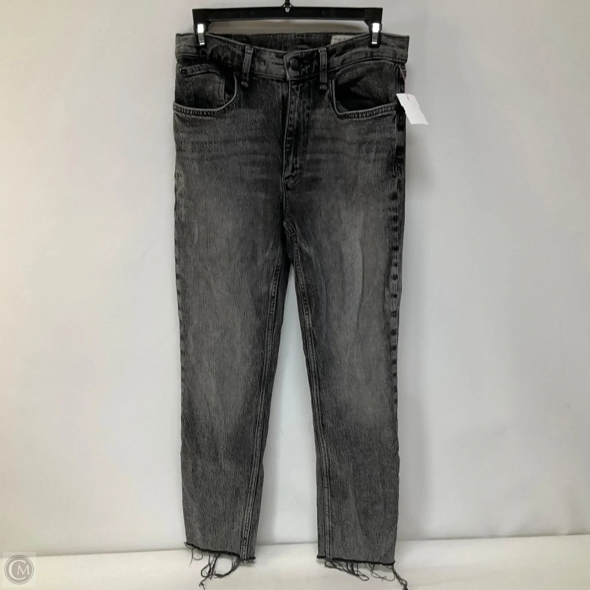 Jeans Boyfriend By Rag And Bone In Black Denim, Size: 2