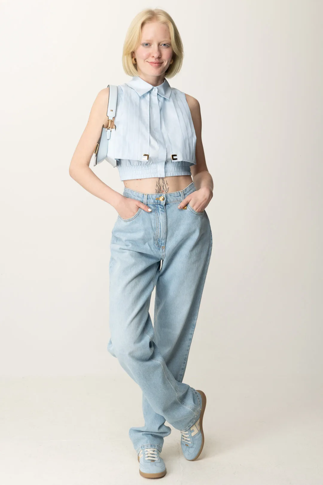 Jeans Boyfriend con Charm Lucchetto