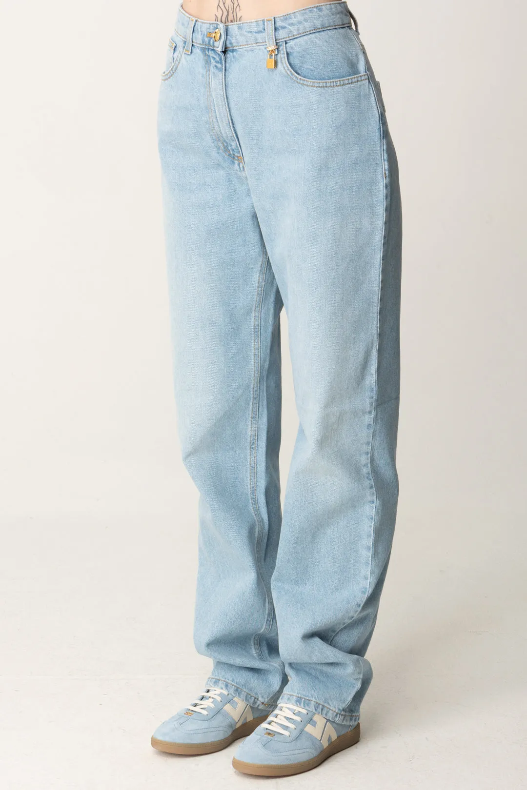 Jeans Boyfriend con Charm Lucchetto