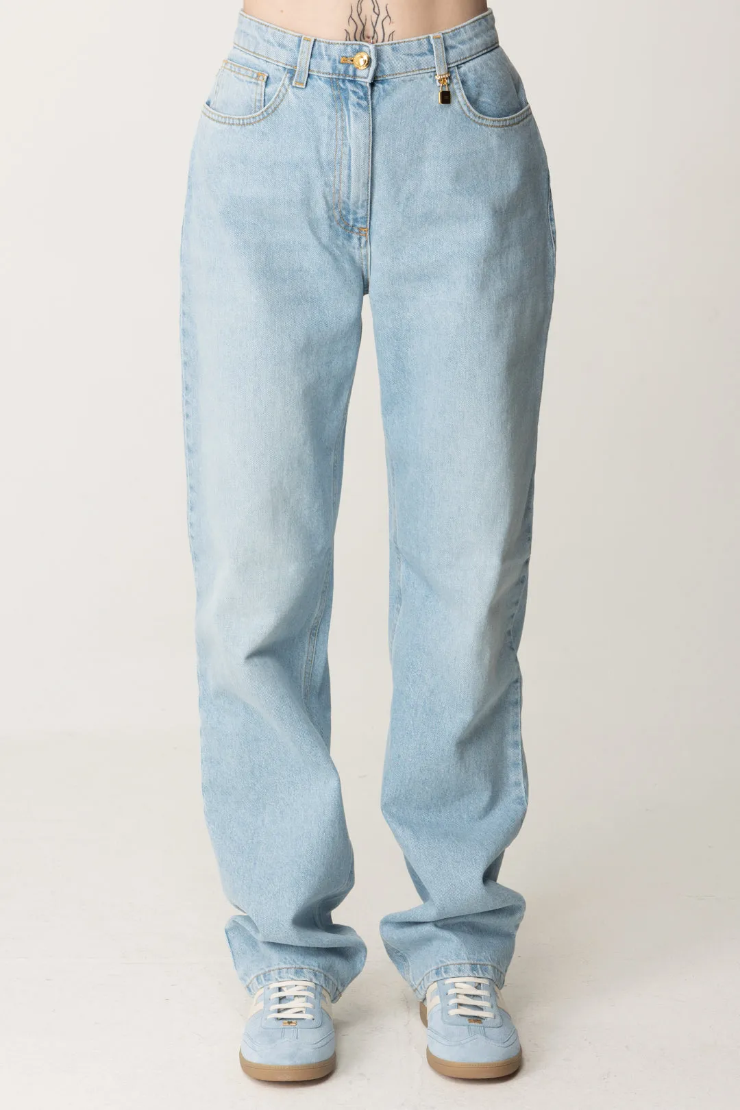 Jeans Boyfriend con Charm Lucchetto