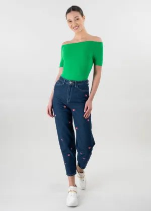 Jeans mom corazones