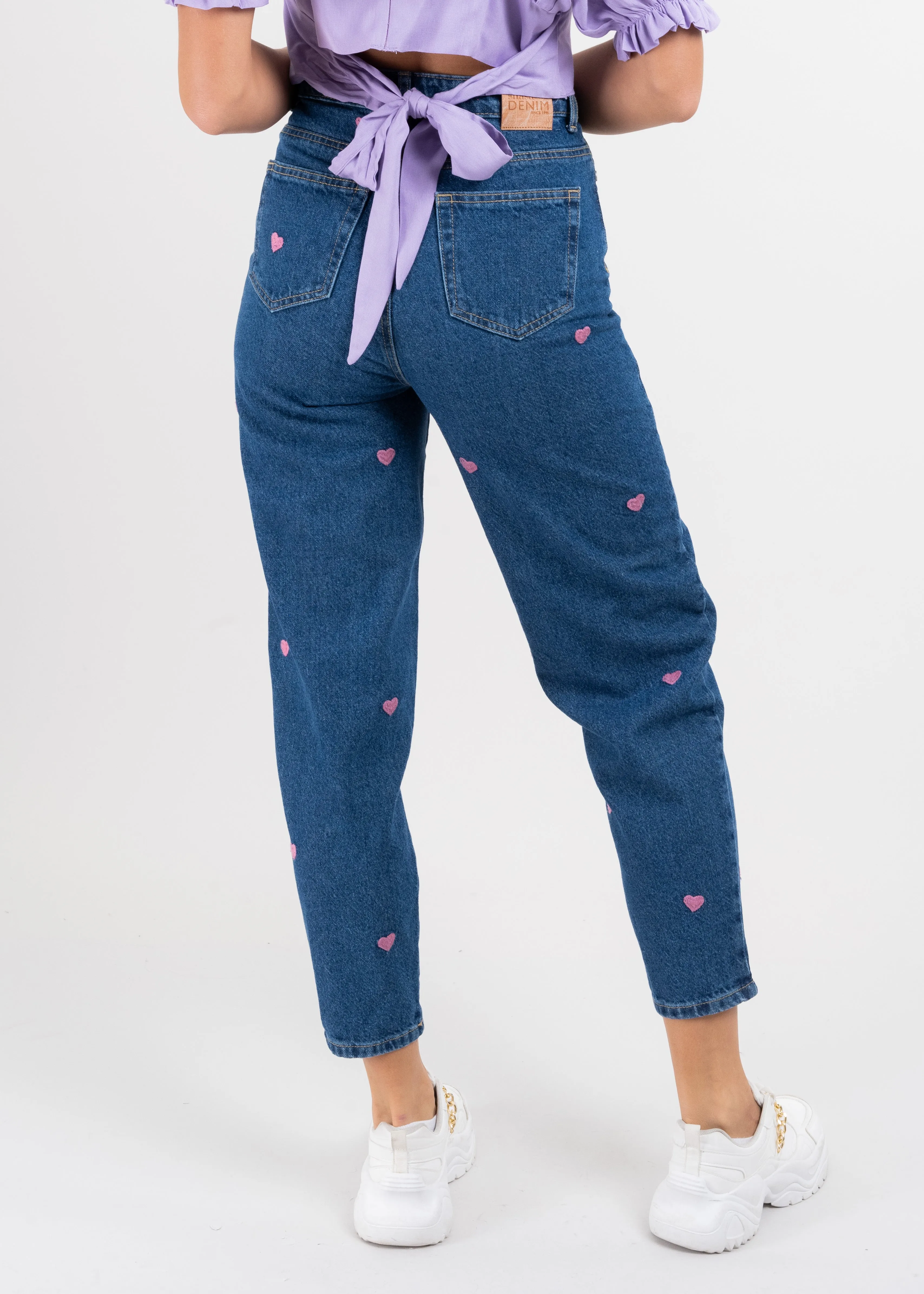 Jeans mom corazones