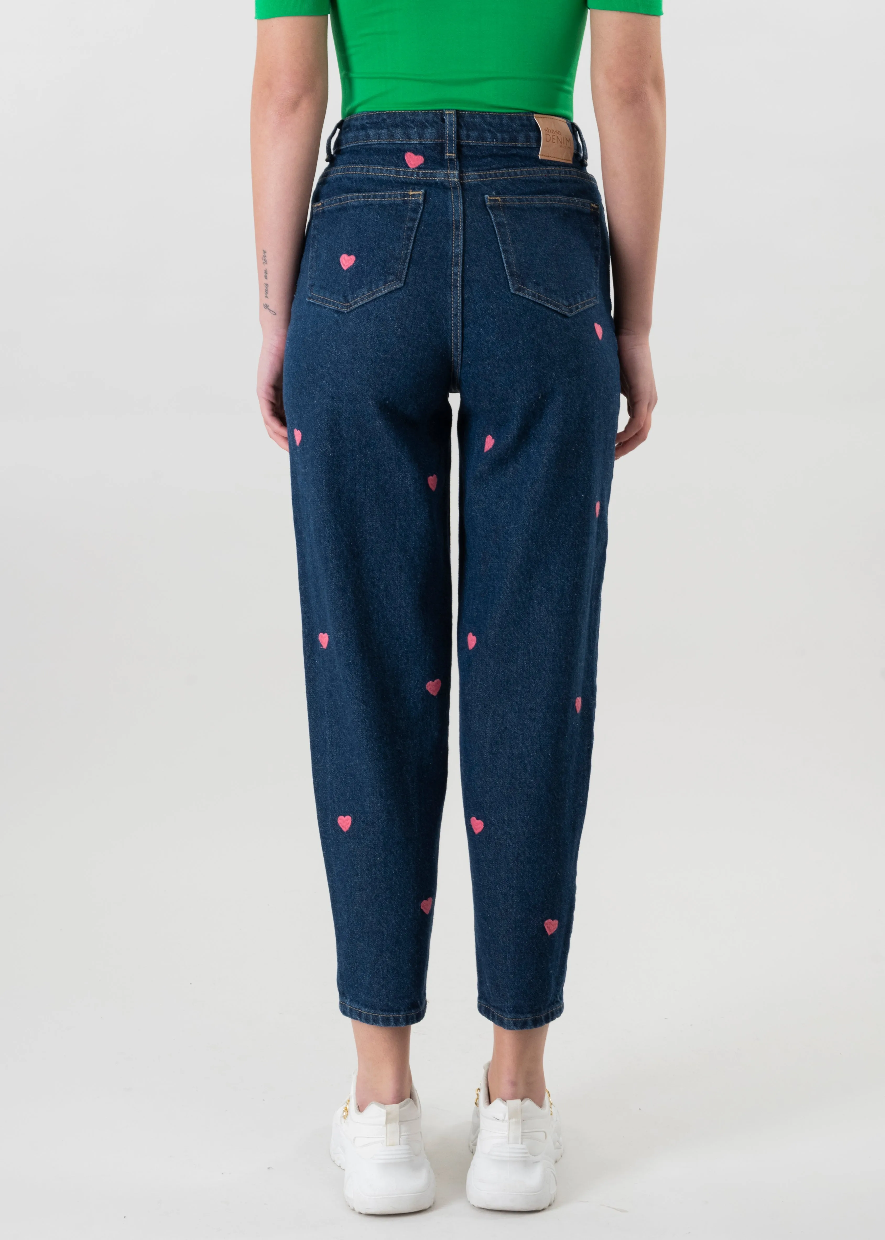 Jeans mom corazones