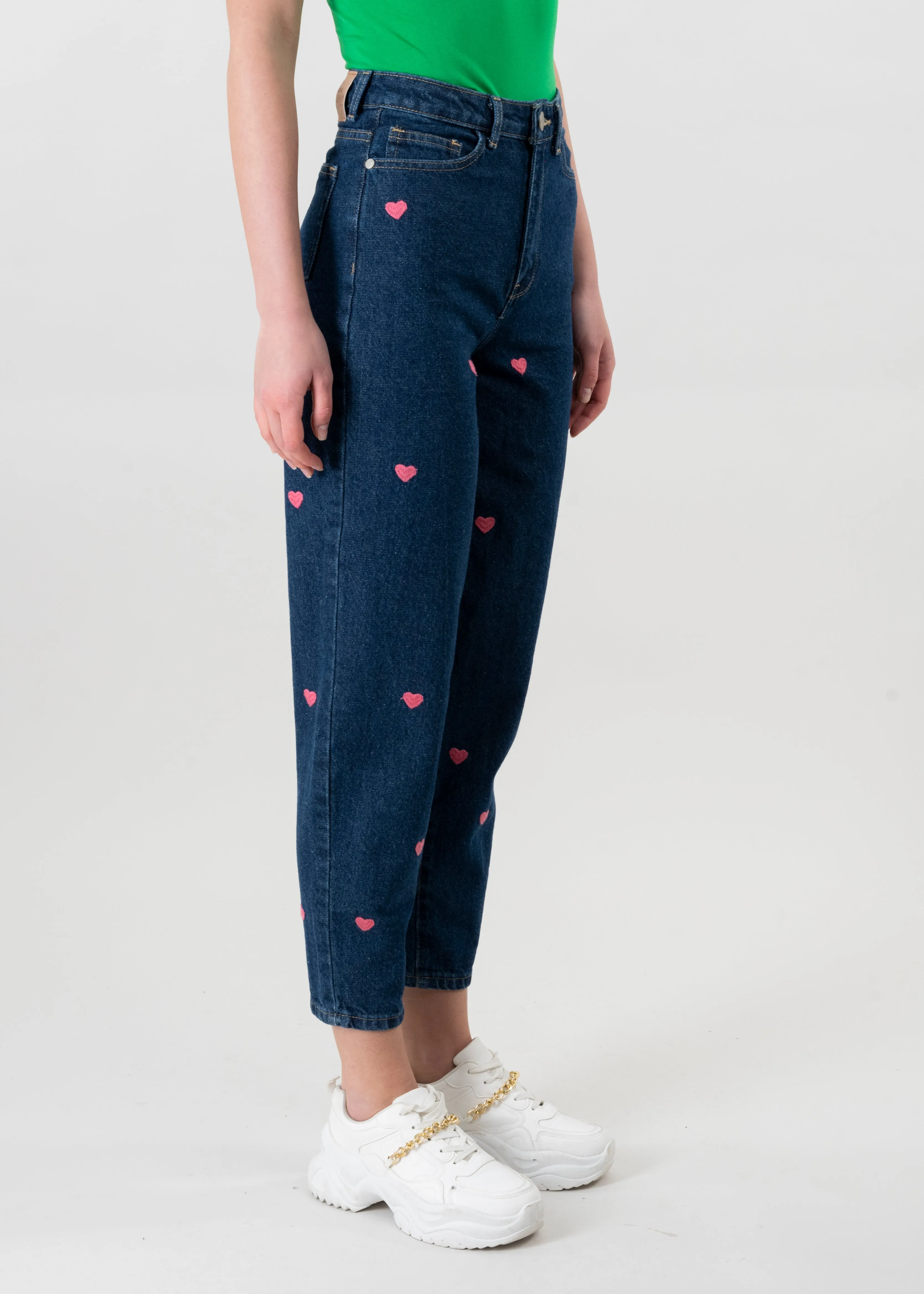 Jeans mom corazones