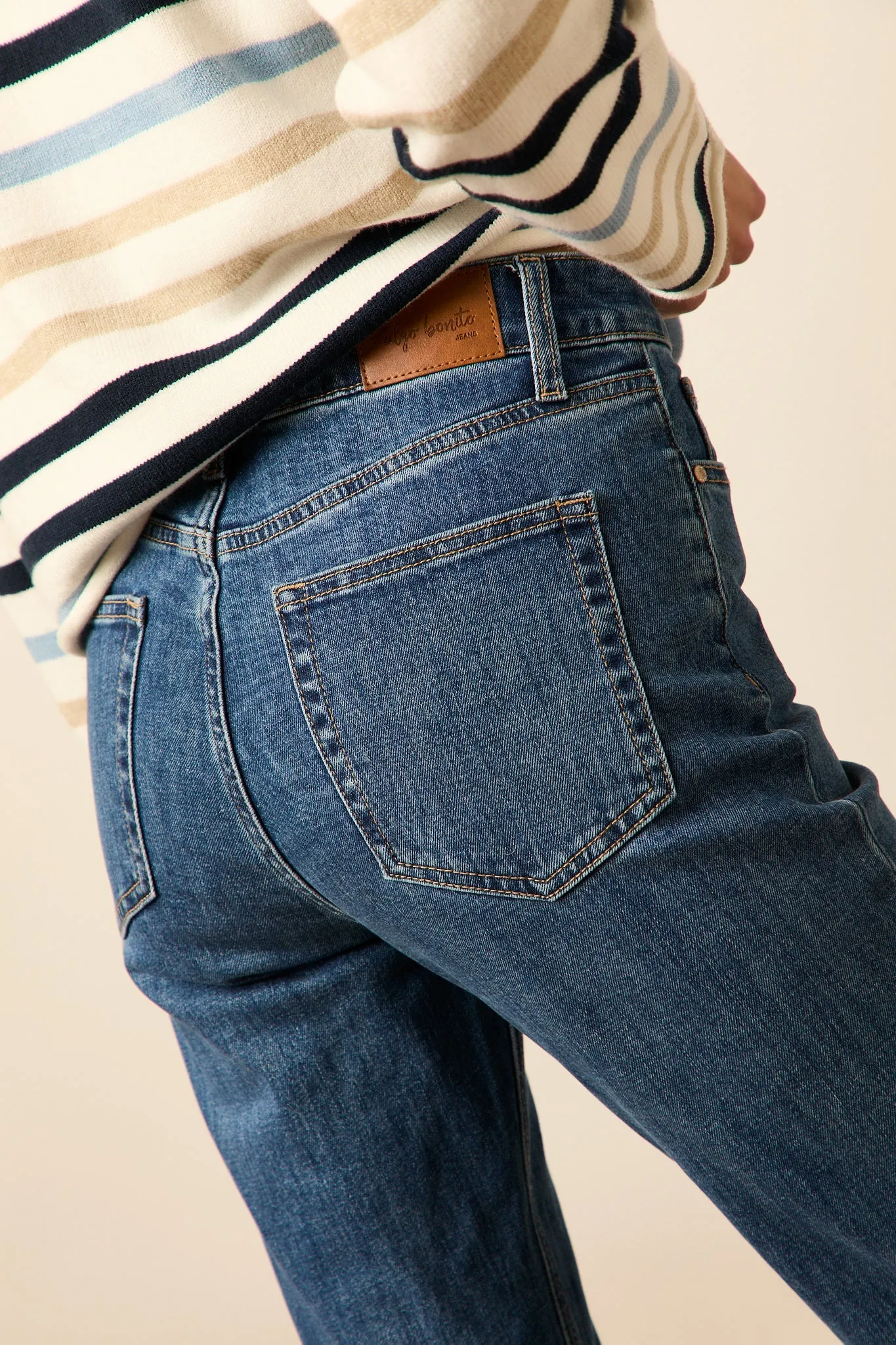 Jeans mom fit azul