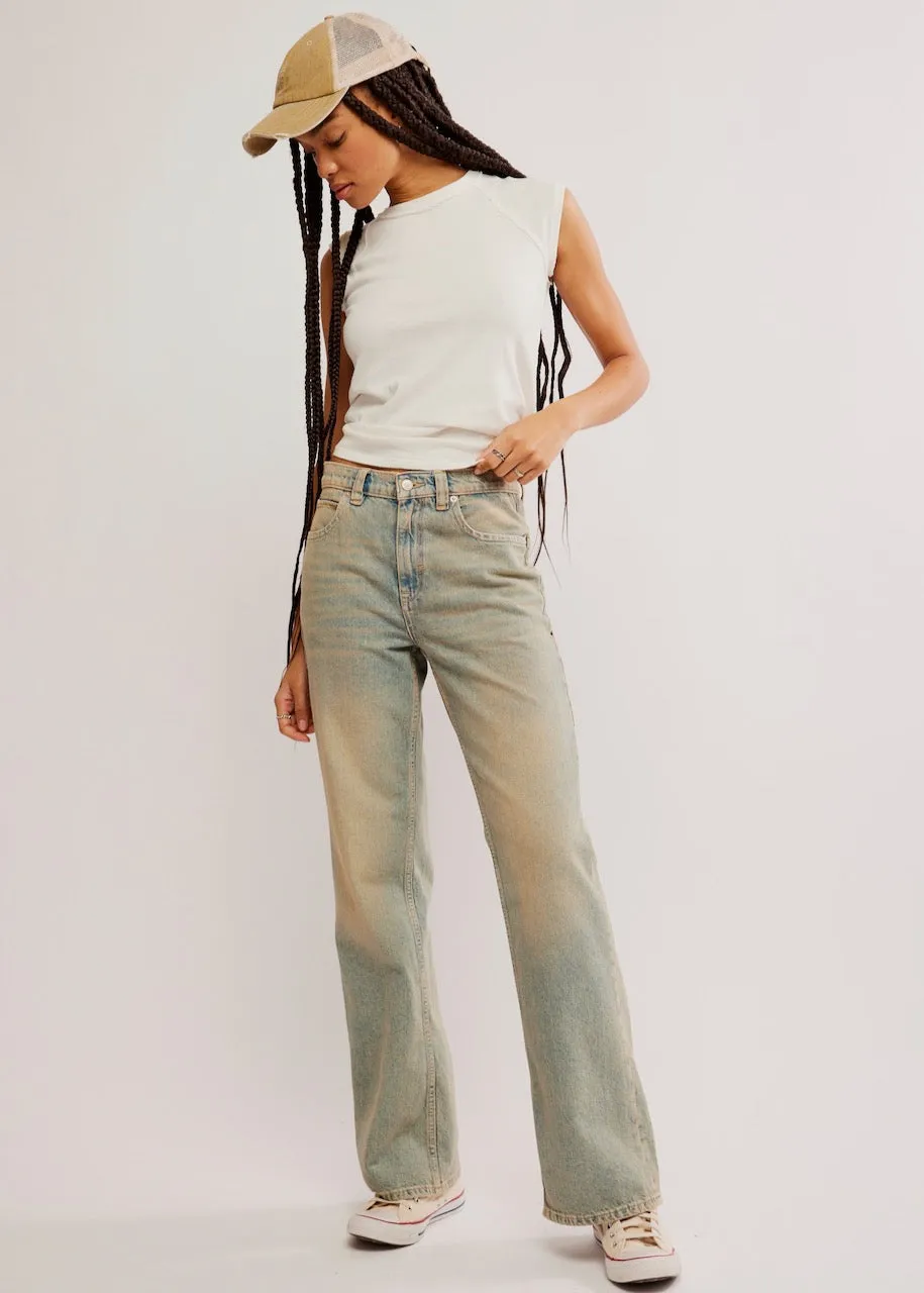 Jeans Tinsley Baggy Hight-Rise in Candy Pop di Free People