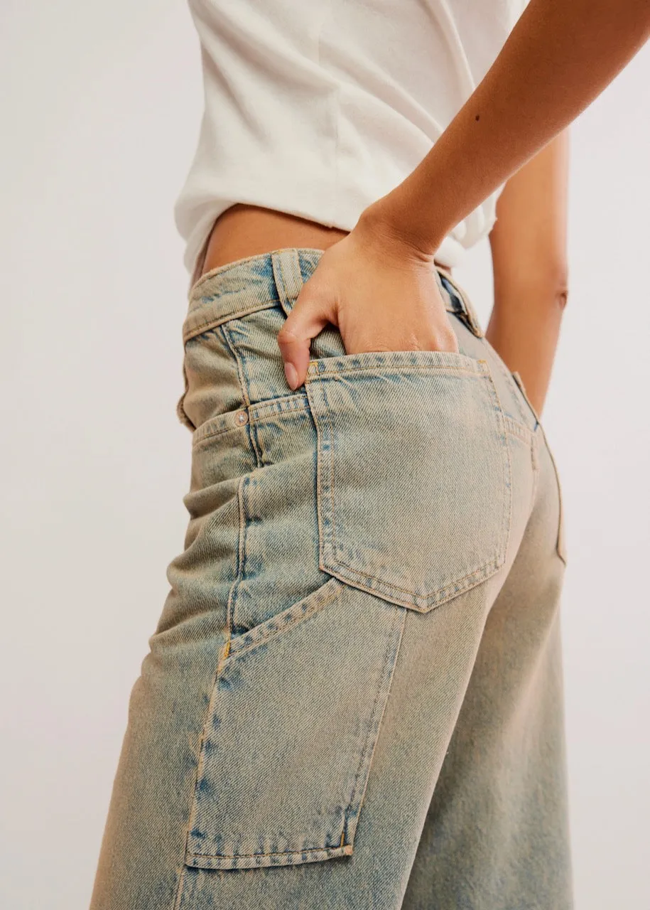 Jeans Tinsley Baggy Hight-Rise in Candy Pop di Free People