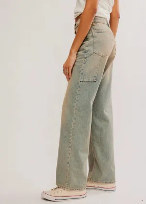 Jeans Tinsley Baggy Hight-Rise in Candy Pop di Free People