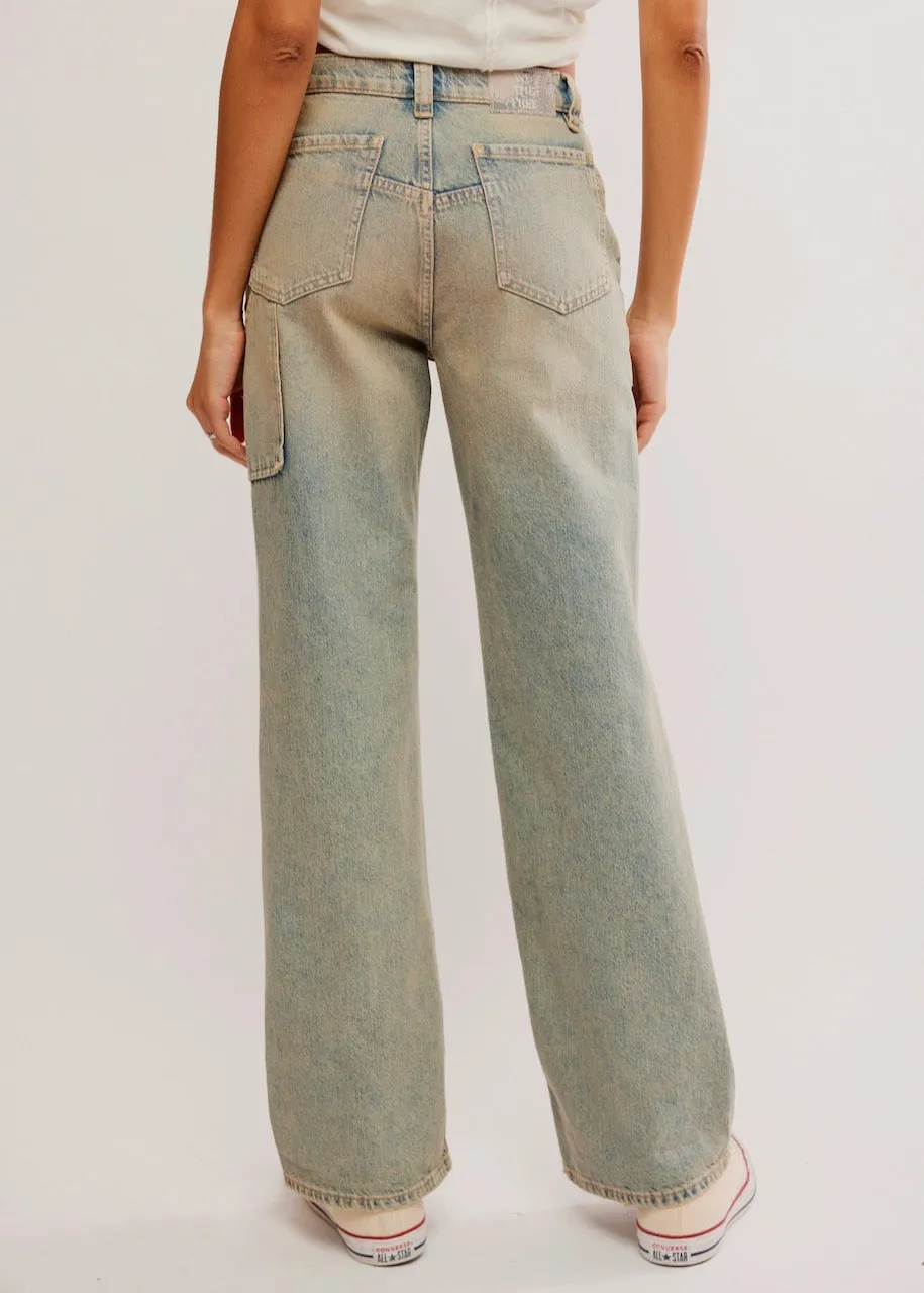 Jeans Tinsley Baggy Hight-Rise in Candy Pop di Free People