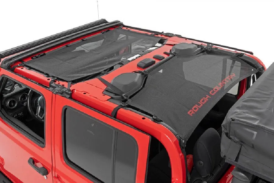 Jeep Gladiator JT Rough Country Mesh Bikini Top Plus - Black